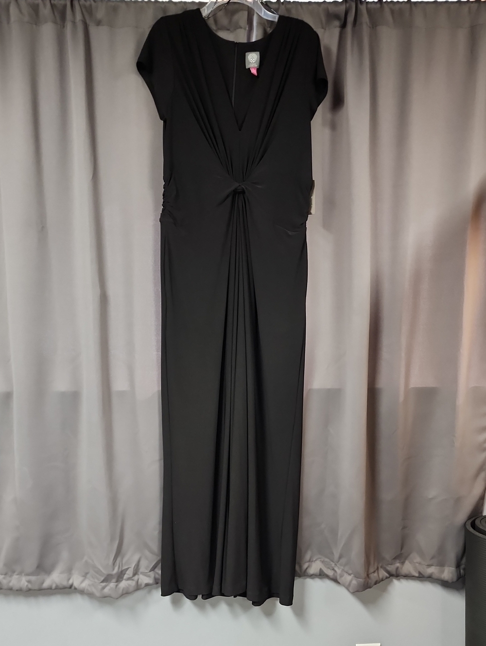 Vince Camuto Black Wide-Leg Jumpsuit with Front Knot